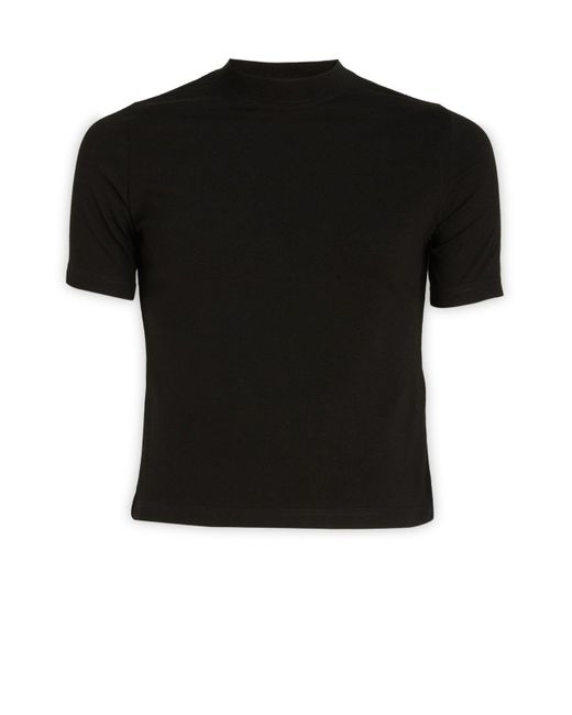 Balenciaga Black Mockneck Short-sleeved Top for men