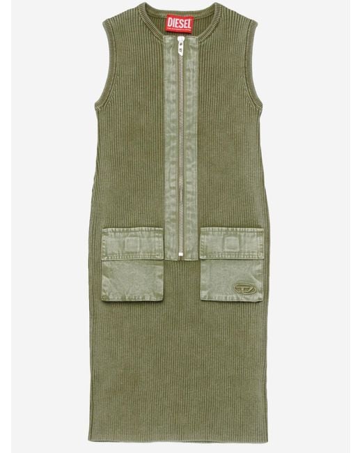 DIESEL Green Cotton Dress