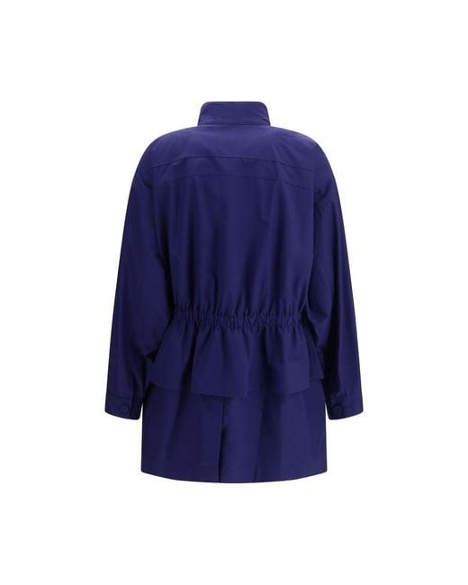 Fendi Blue Cotton Parka