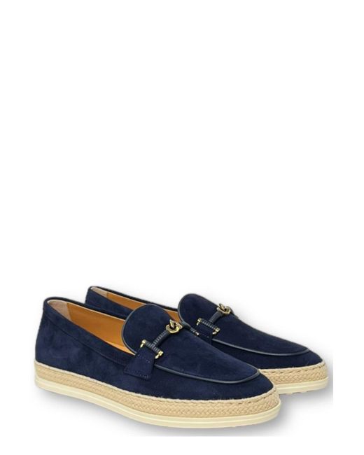 Tod's Blue Gomma Slip-on Loafers Tods