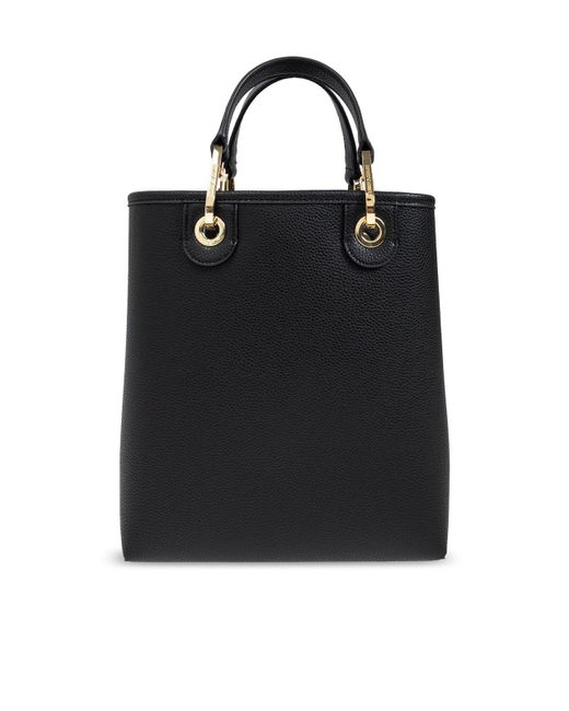 Emporio Armani Black 'Borsa' Shopper Bag