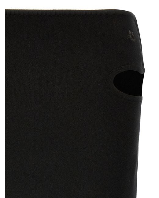 Courreges Black 'Loop Milano' Skirt