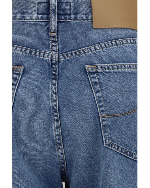 Jacob Cohen Blue Wide 5 Pocket Jeans Cotton