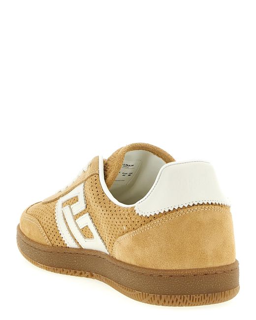 Balmain Metallic Suede Sneakers