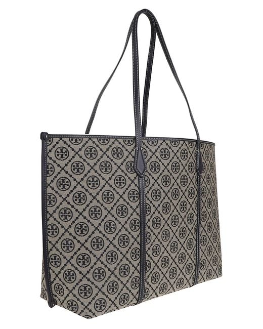 Tory Burch Gray Perry T Monogram Tote