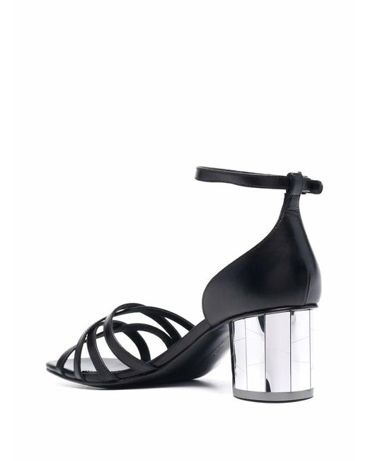 Ferragamo Black Ferragamo Strap-Detail Open-Toe Sandals