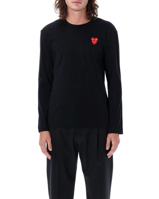 Comme des Garçons Play Men's Double Heart T-Shirt