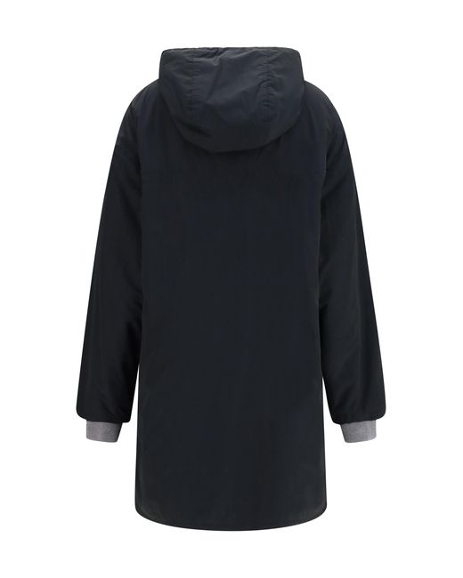 Miu Miu Blue Single-Breasted Peacoat Cotton Shirt