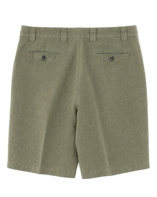 120% Lino Green Shorts Linen for men