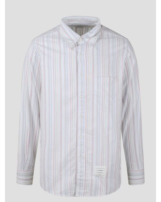Thom Browne White Straight Fit Shirt for men