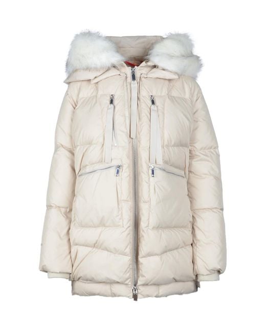 Max Mara Ivory Padded Jacket in White Lyst