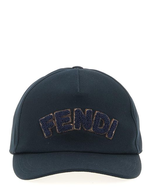 Fendi Blue Patch Cap for men