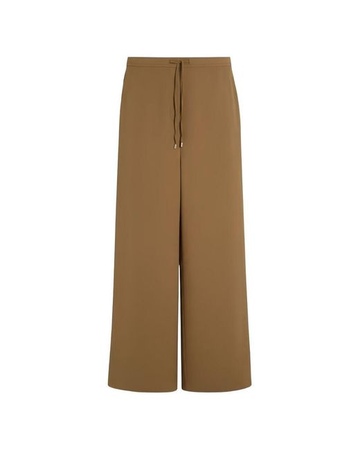 Max Mara Natural Mstcorone Drawstring Palazzo Pants