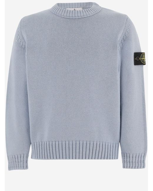 Stone Island Gray Girls Knit Sweater Cotton for men