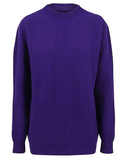 The Andamane Faye Knitted Oversized Sweater in Blue | Lyst