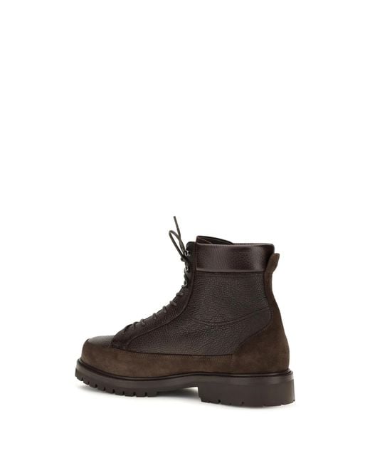 Brunello Cucinelli Brown Ankle Boots Deer Leather & Suede Upper for men