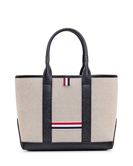Thom Browne White Small Tote Tool Bag for men