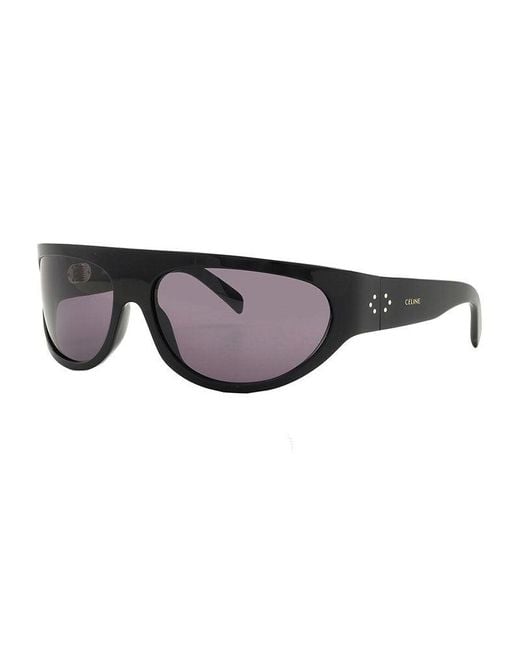 Céline Brown Sunglasses Geometric Full Rim, Shiny Frame And Smoke Lens Cl40272I01A for men