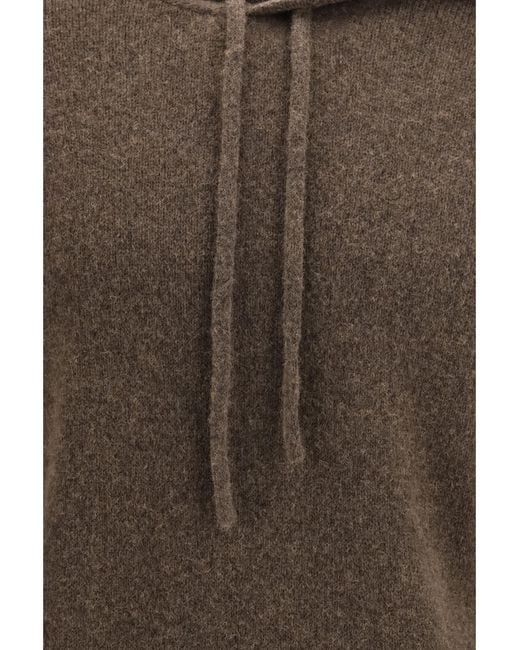 Roberto Collina Brown Hooded Sweater for men