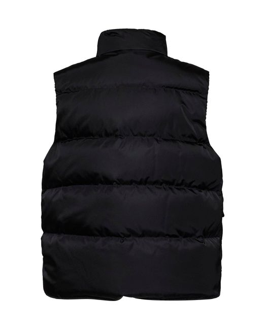 Prada Black Padded Vest Re-Nylon Recycled Polyamide Puffer Jackets