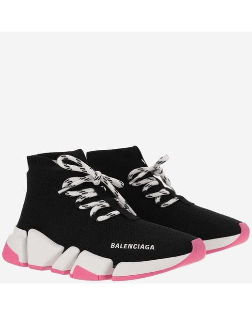Balenciaga Black Recycled Mesh Speed 2.0 Lace-Up Sneaker