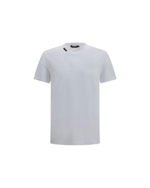 Dolce & Gabbana Gray White Cotton T for men