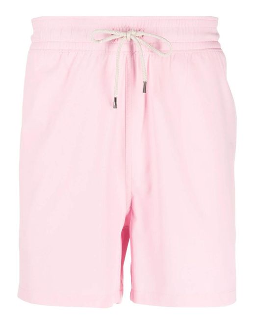 Polo Ralph Lauren Pink Logo Embroidered Swim Shorts for men