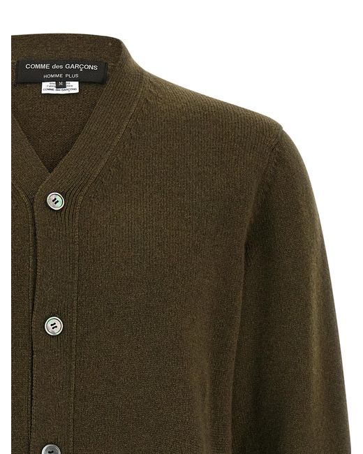 Comme des Garçons Green Jacquard Insert Cardigan for men