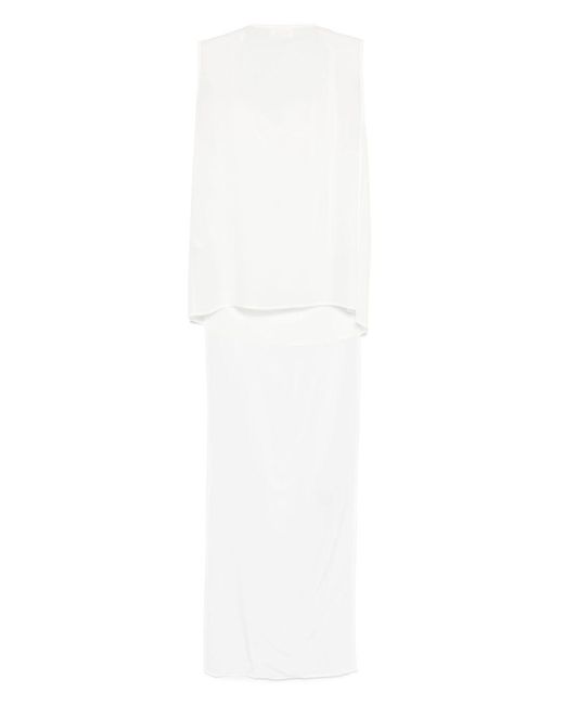 P.A.R.O.S.H. White Silk Top