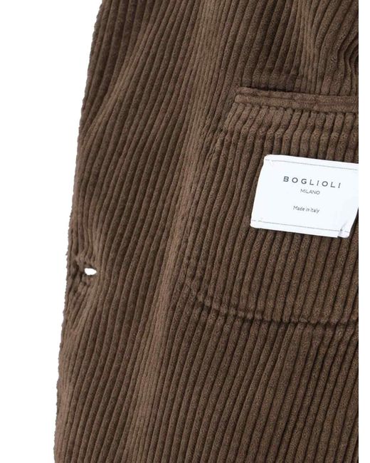Boglioli Brown Corduroy Blazer for men