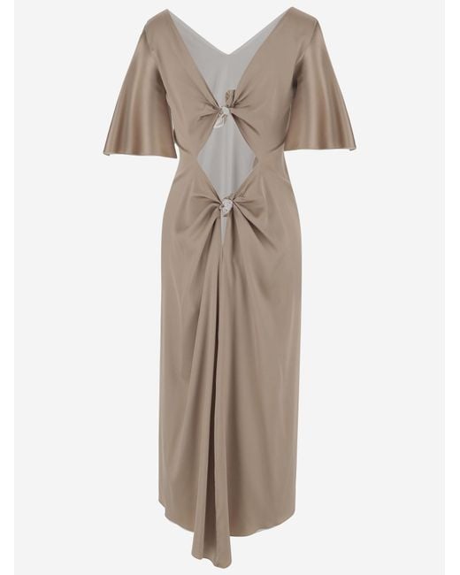 Stephan Janson Natural Dress Twenty Silk Satin
