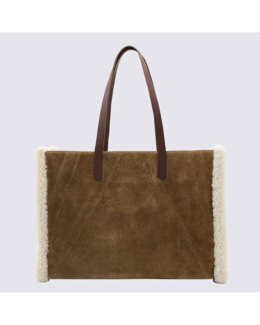 Golden Goose Deluxe Brand Brown Leather Tote Bag