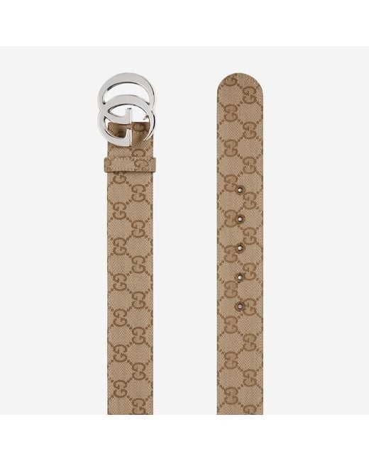 Gucci Brown Belt Gg Marmont Fabric for men