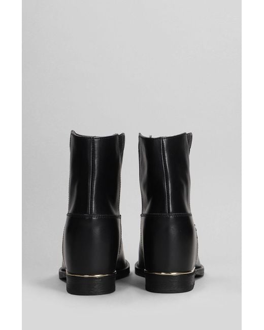 Via Roma 15 Black Ankle Boots Inside Wedge