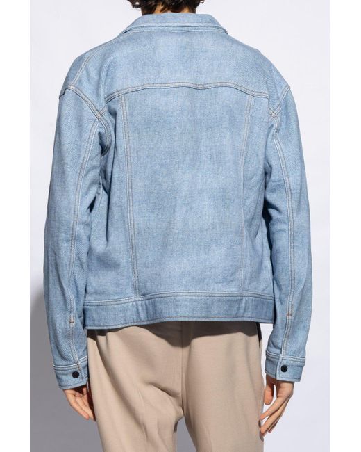 Emporio Armani Blue Cotton Jacket, for men