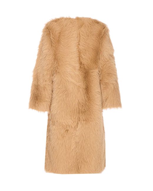 Urbancode Reversible Faux Fur Coat in Natural | Lyst UK