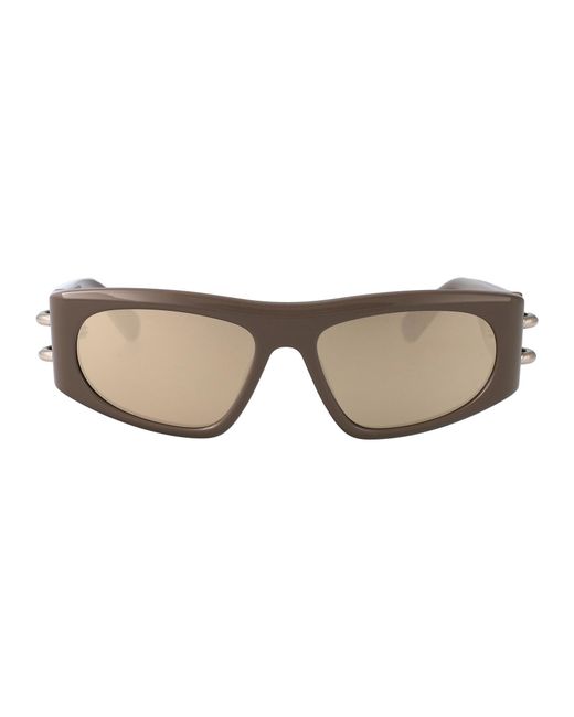 McQueen Natural Am0471S 004 Injected Sunglasses