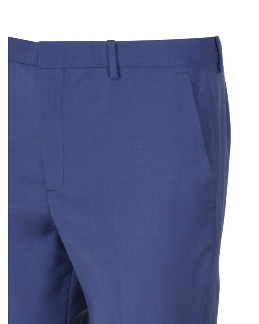 Calvin Klein Blue Elegant Wool Blended Trousers for men
