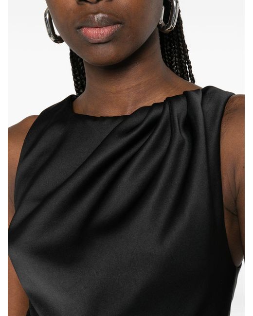 Elisabetta Franchi Black Sleeveless Short Dress