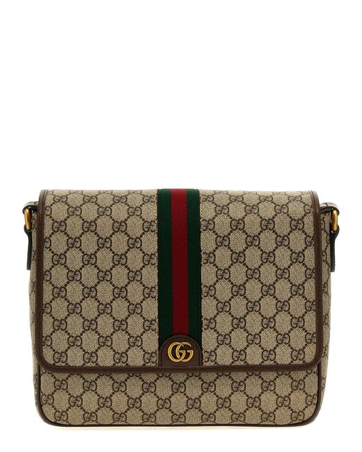 Gucci Ophidia Medium Crossbody Bag in Grey for Men Lyst UK