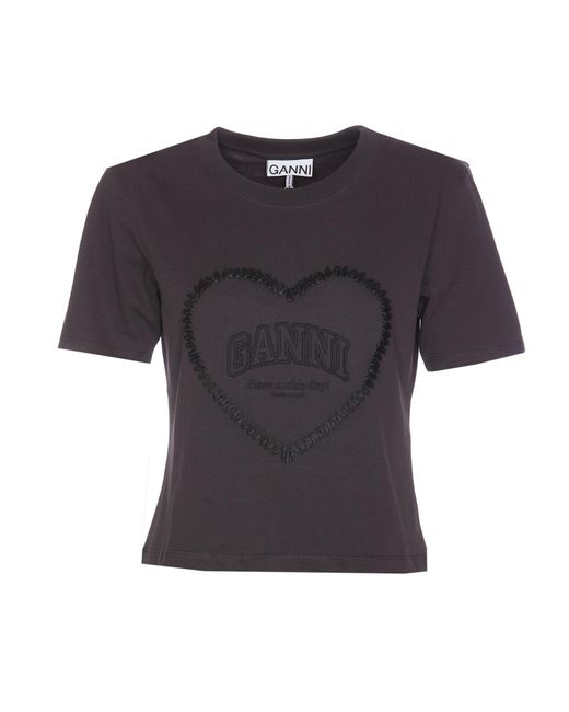 Ganni Black Heart T-Shirt