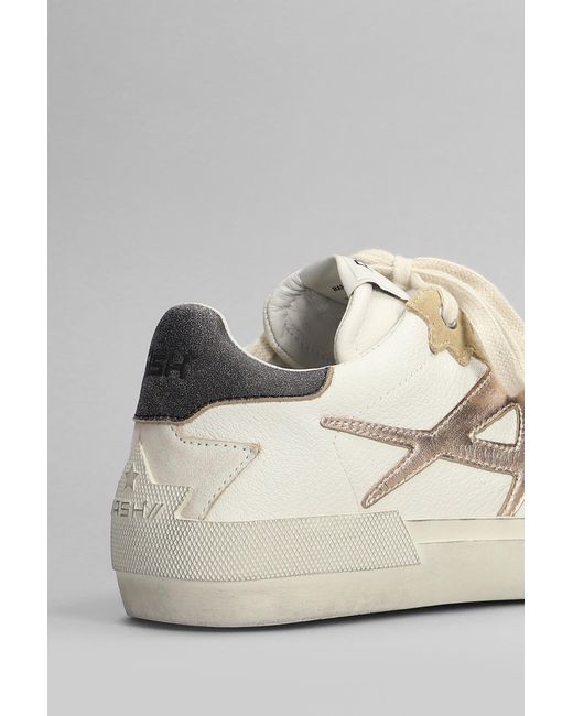 Ash Natural Moonlight Sneakers In Beige Leather
