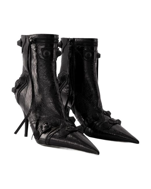 Balenciaga Black Cagole Bootie H90 Ankle Boots