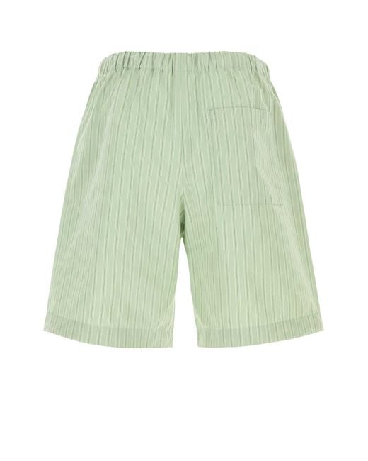 Dries Van Noten Green Embroidered Opini Piperi Bermuda Shorts for men