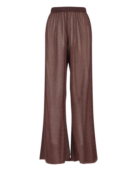 Oseree Brown Trousers Polyamide