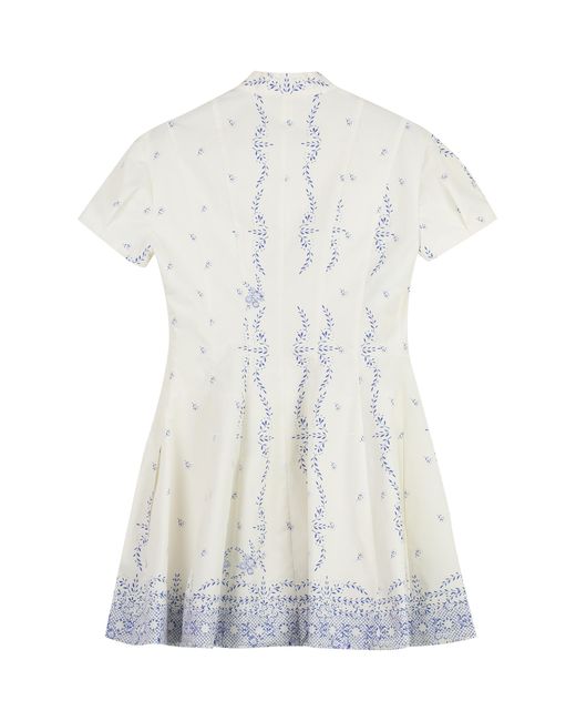Philosophy Di Lorenzo Serafini White Poplin Mini Dress Cotton