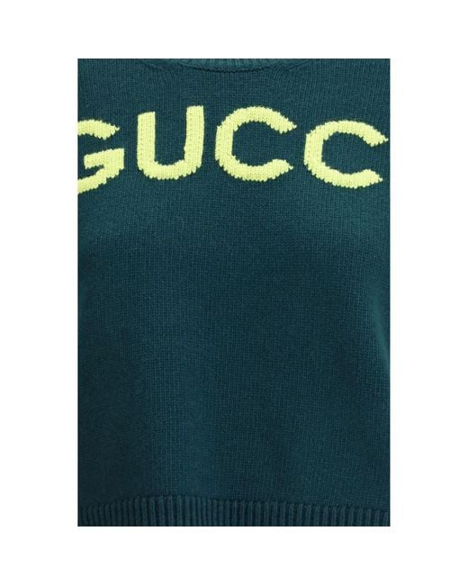 Gucci Green Wool Sweatshirt Clothing