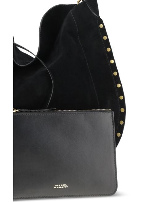 Isabel Marant Black Oskan Soft Shoulder Bag Calf Leather Bos Taurus