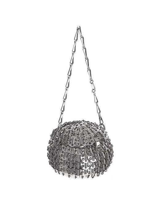 Rabanne White Small 1969 Ball-Shaped Bag