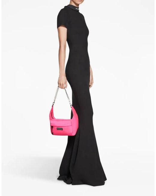 Balenciaga Pink Raver Medium Chained Shoulder Bag